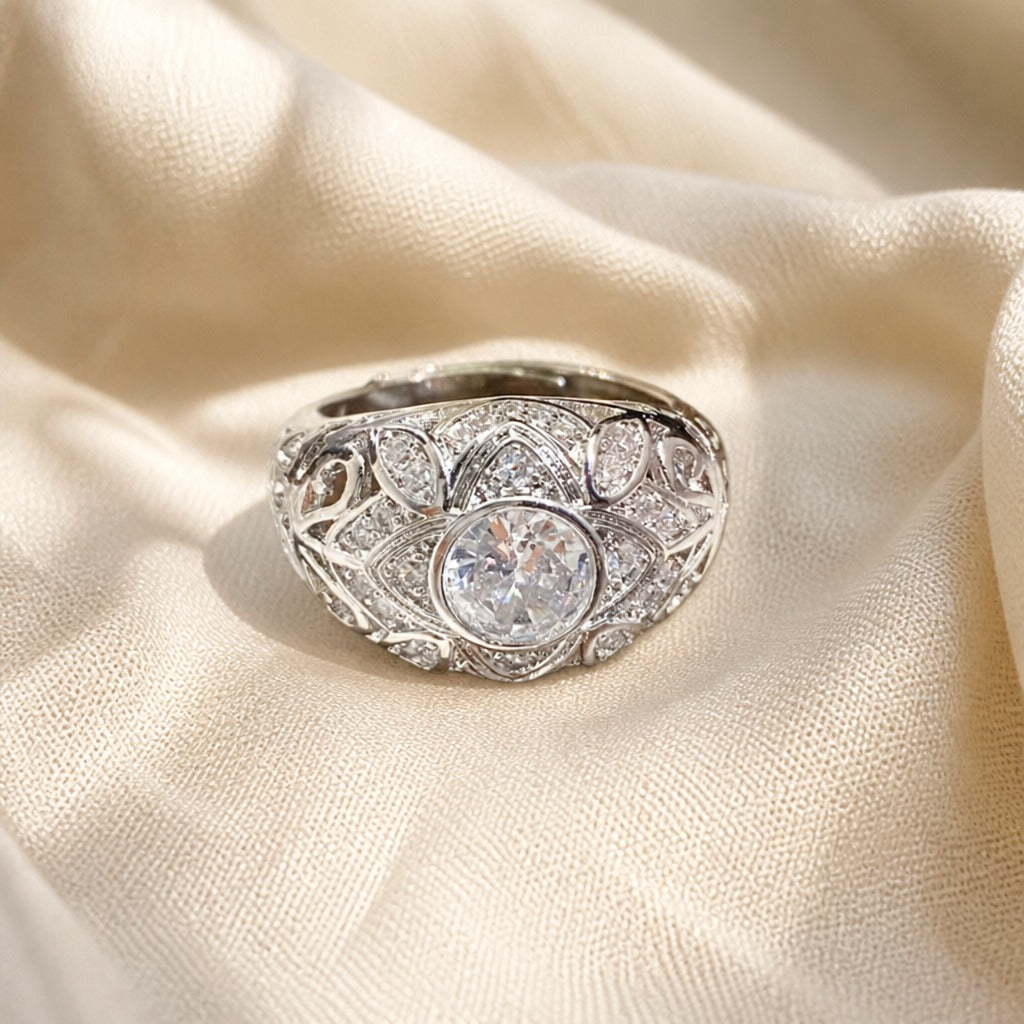 Bague en Argent Premium avec Cristaux