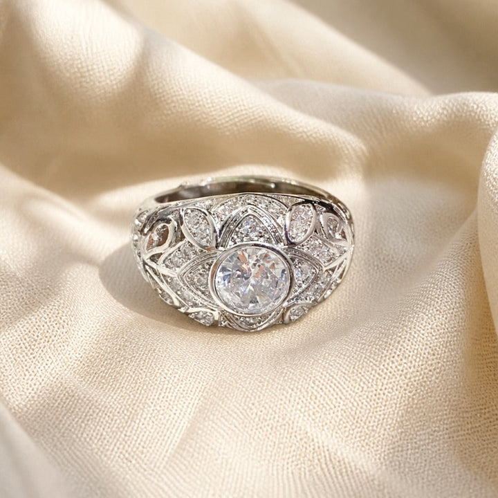 Bague en Argent Cristallin de Luxe