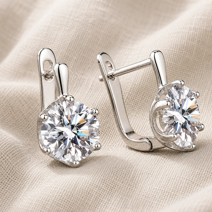 Vintage Silver Zirconia Earrings