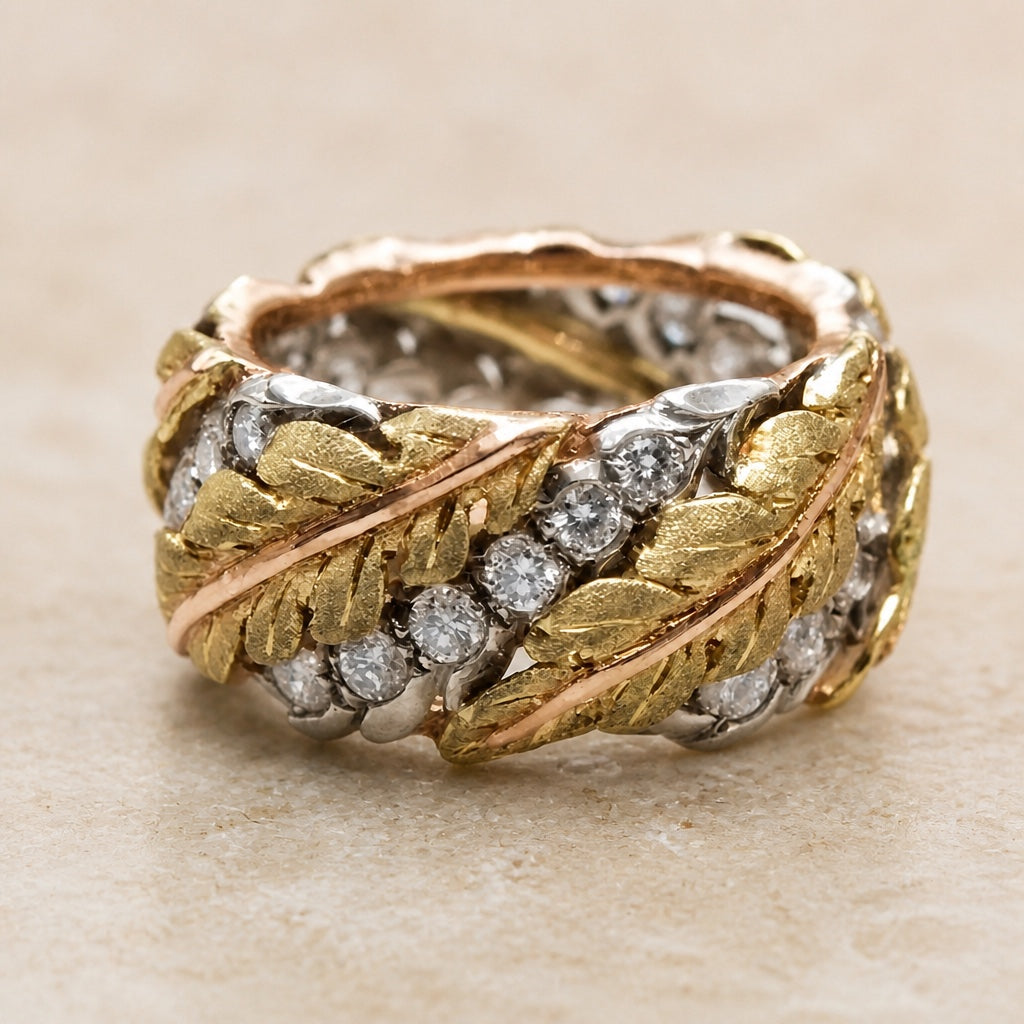 Bague Majestueuse en Diamant Doré