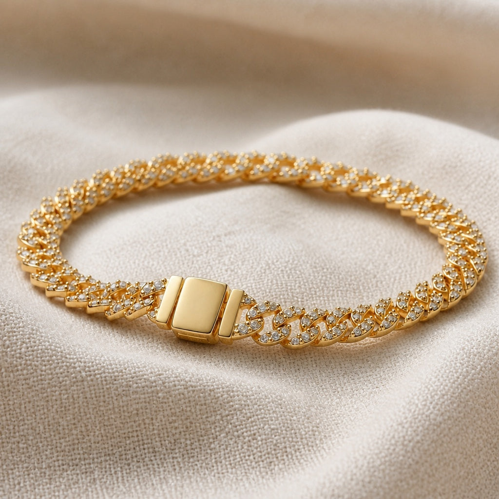 Bracelet Cubain Pave Éclat