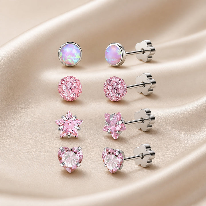 Ensemble de Quatre Paires de Boucles d&
