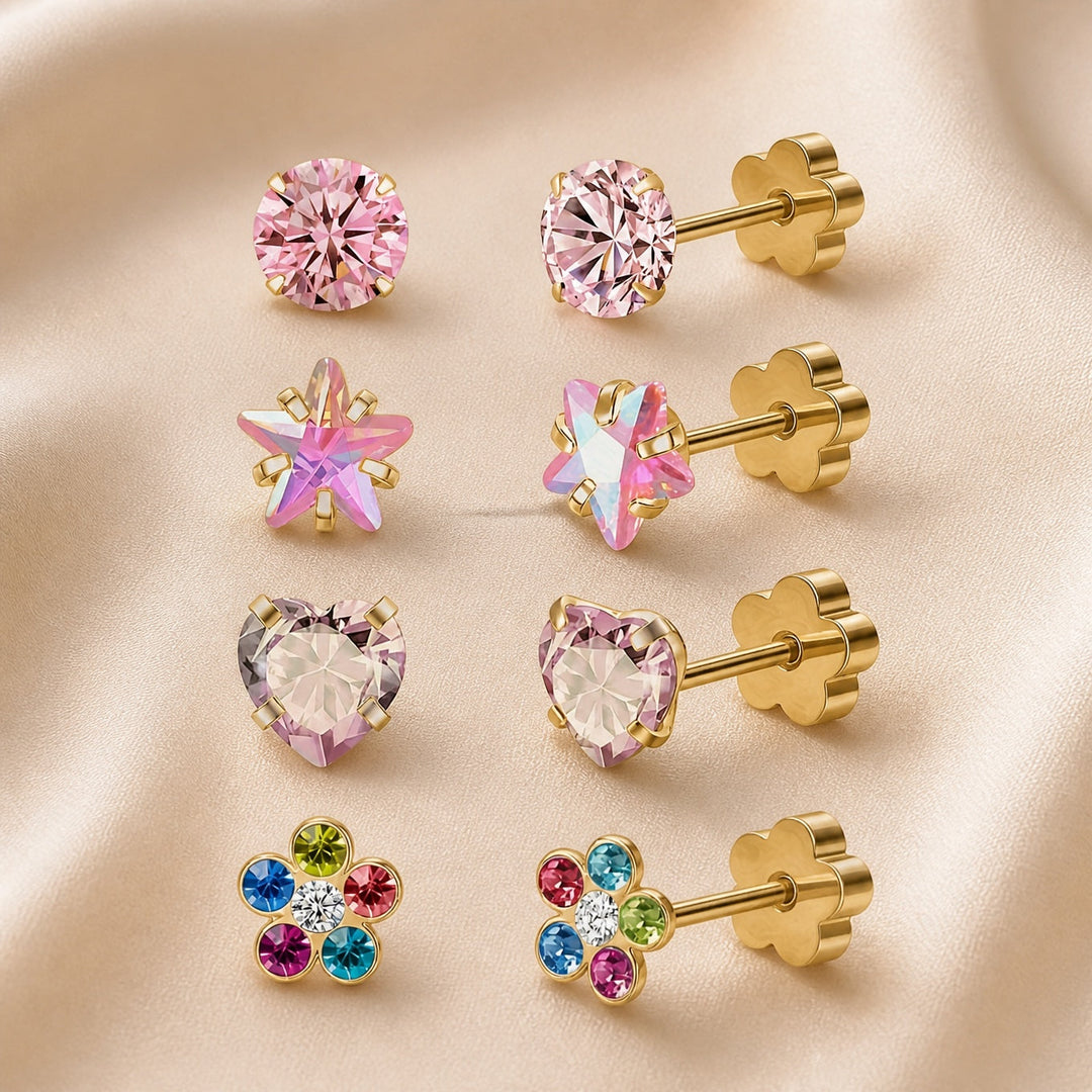 Ensemble de Quatre Paires de Boucles d&