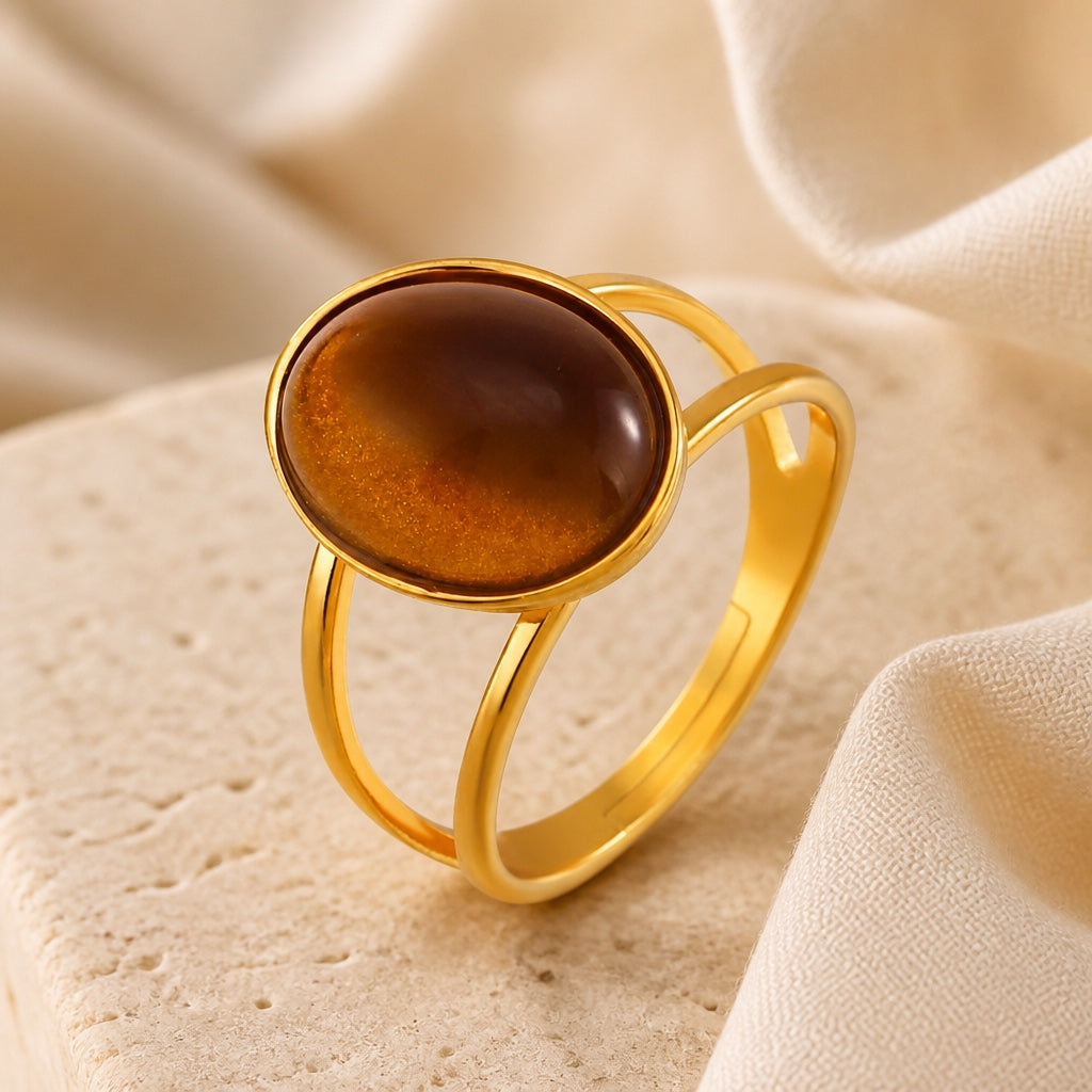 Bague Vintage en Zirconium Ovale