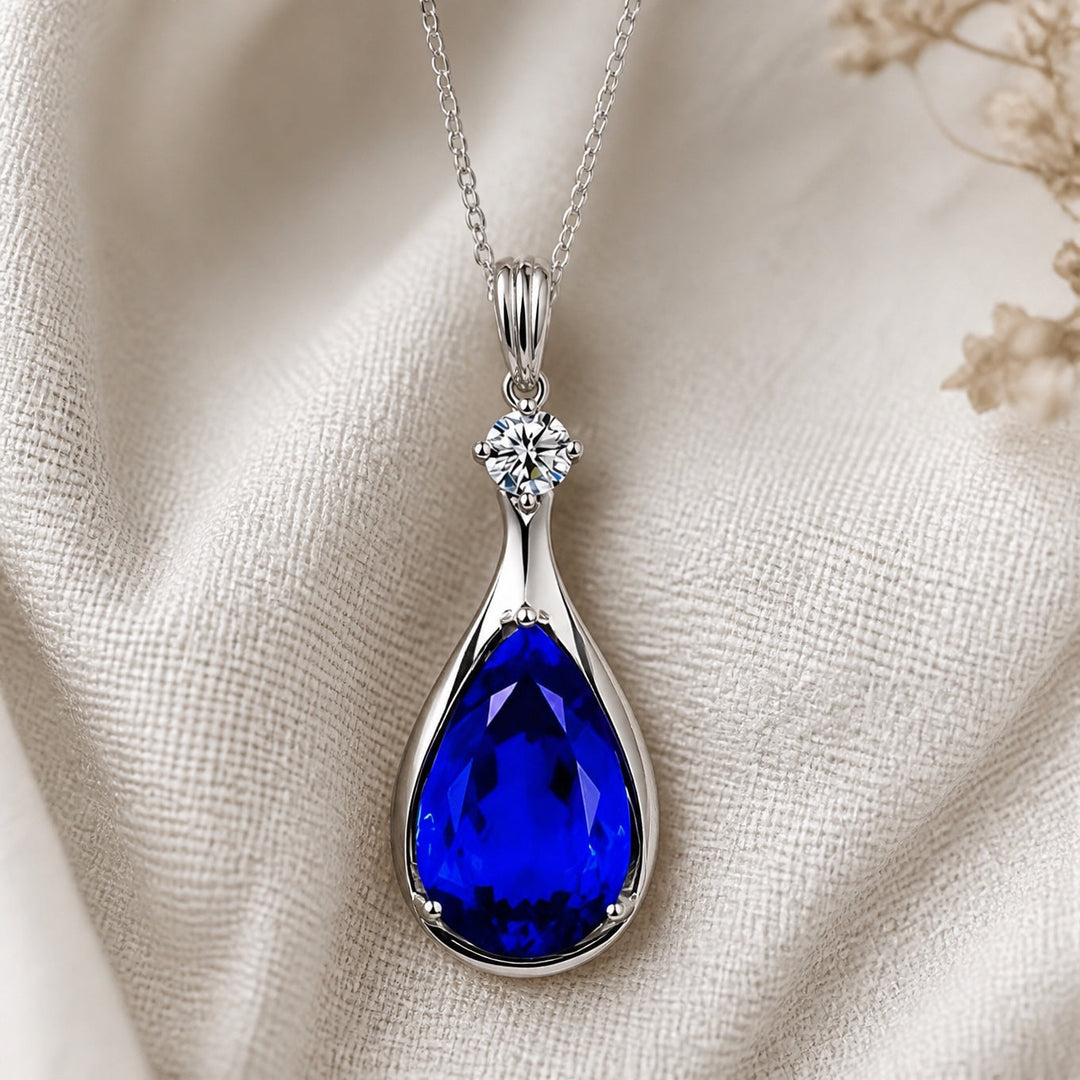 Collier Pendentif Infini en Saphir