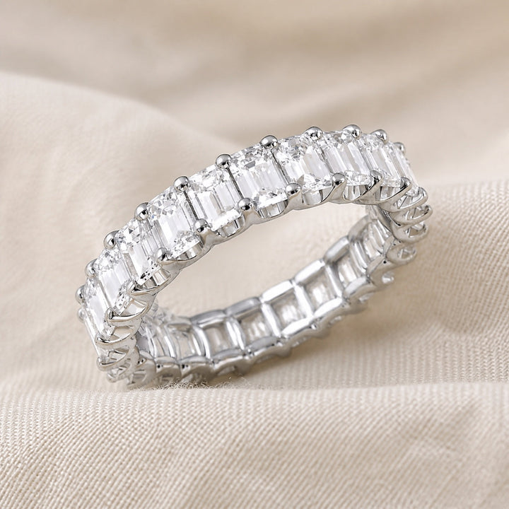 Bague en Zirconium Cristal Carré Éternelle