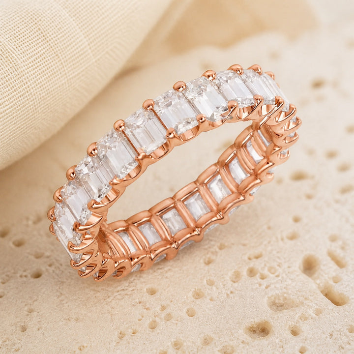 Bague en Zirconium Cristal Carré Éternelle