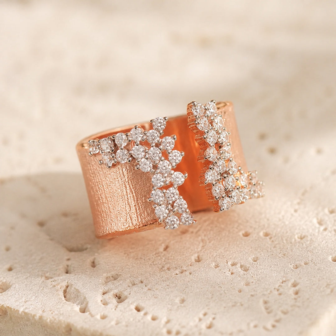 Bague Large en Zirconium de Luxe