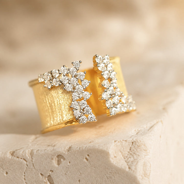 Bague Large en Zirconium de Luxe