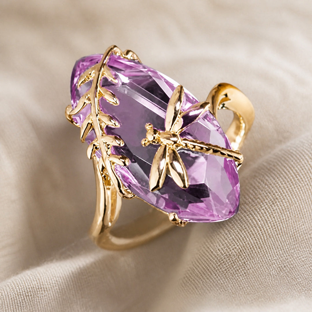 Bague Intemporelle en Cristal Libellule