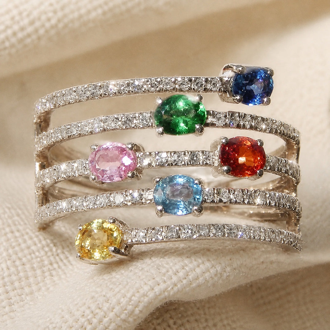 Bague Iconique Multi-Couches Colorée