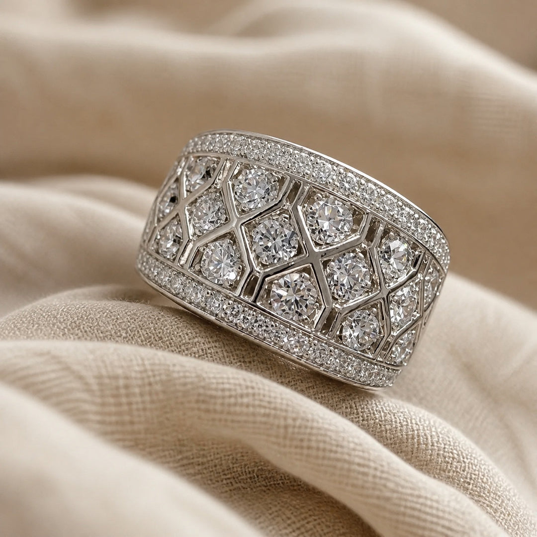 Bague Déclaration en Zircon Cubique Élégante