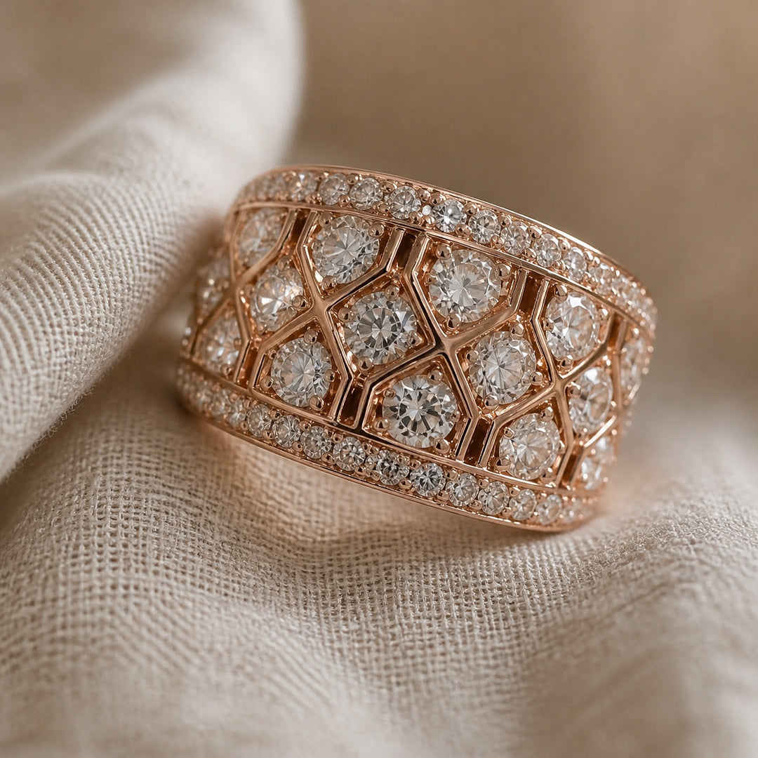 Bague Déclaration en Zircon Cubique Élégante