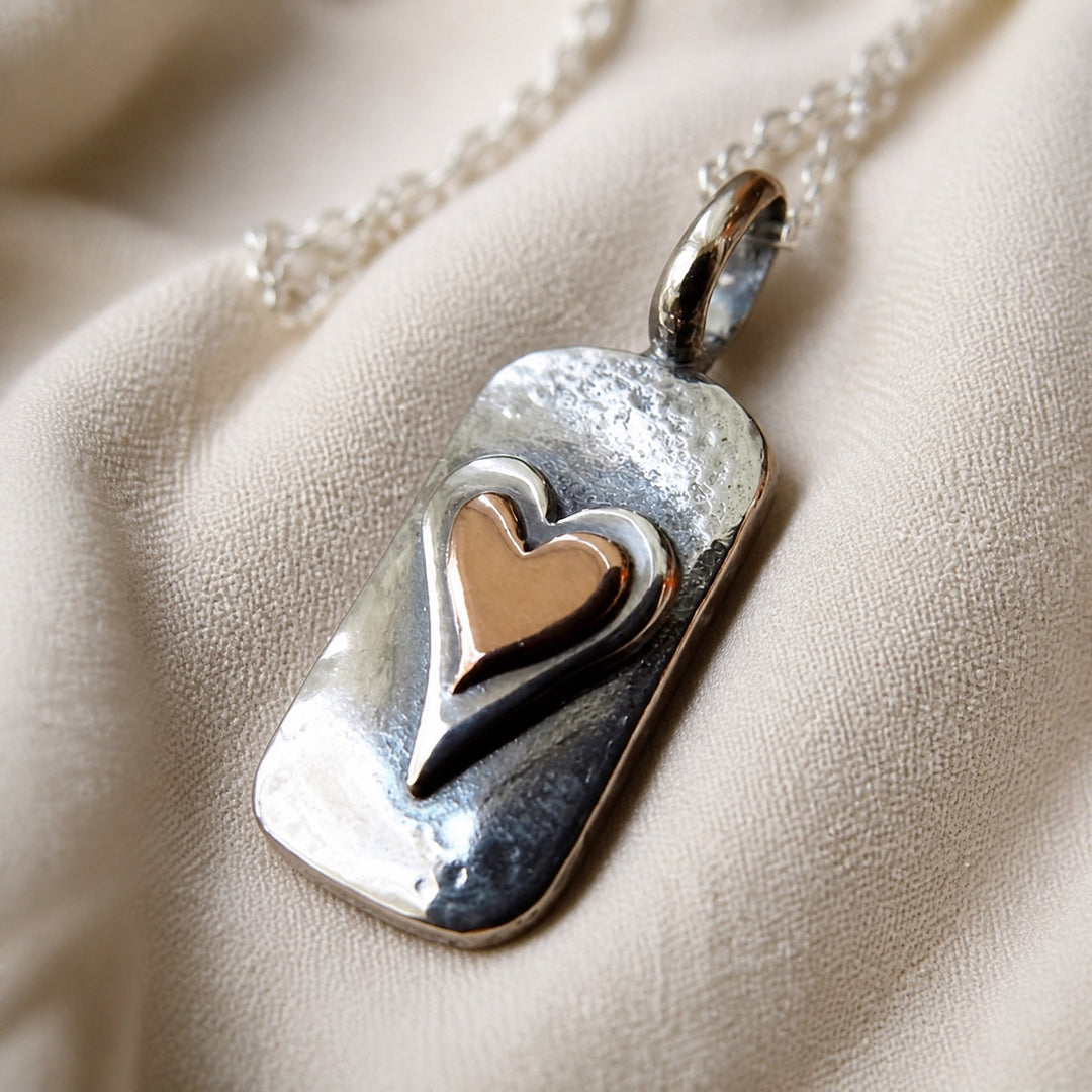Collier Vintage Funky en Coeur