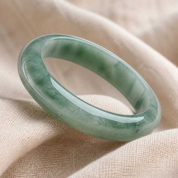 Bracelet en jade cyan de qualité supérieure
