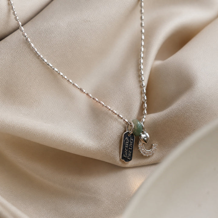 Collier en argent zirconé en forme de cœur