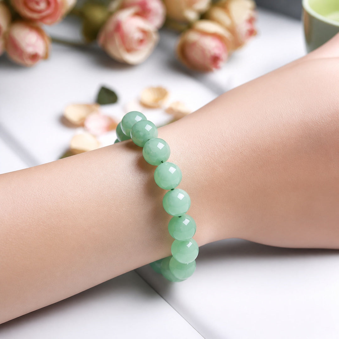 Bracelet en perles de jade birman