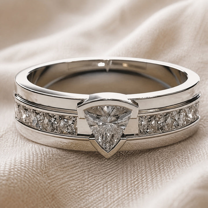 Bague en Argent ornée de Strass Brillants