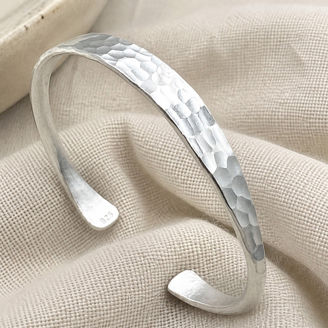 Bracelet Boho en Argent Marteau