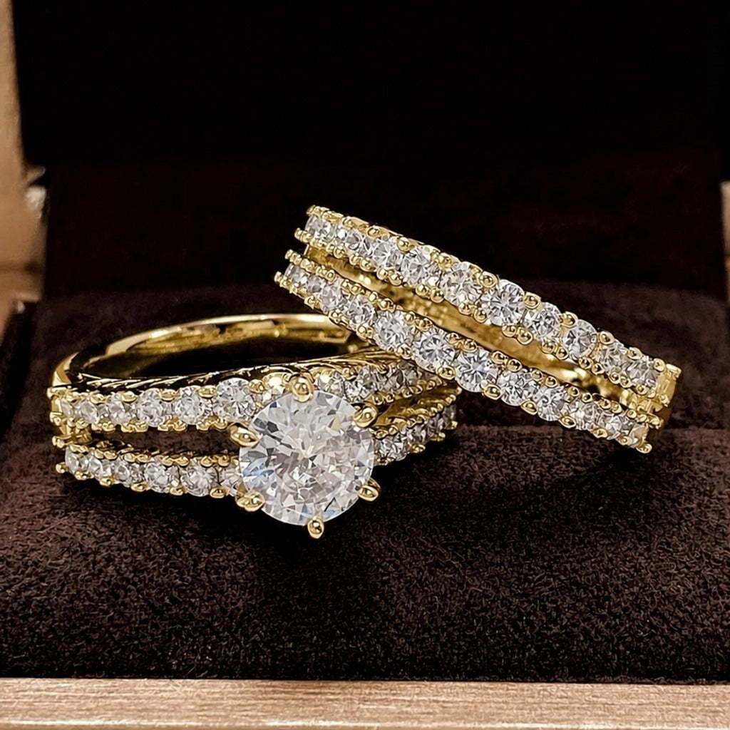 Ensemble de Bagues Empilables en Zirconium de Luxe