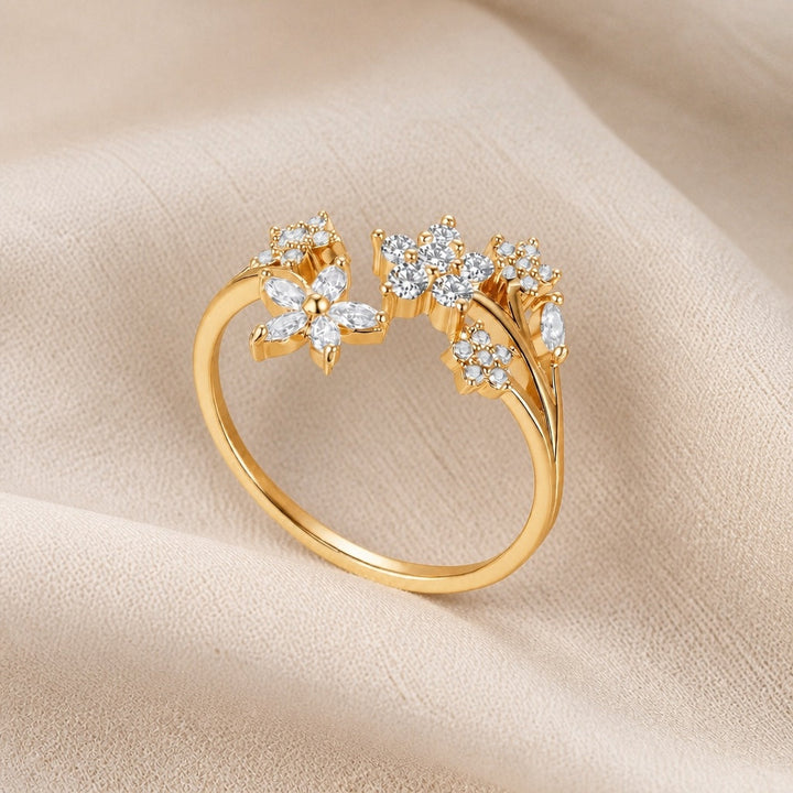 Bague Ouverte en Zirconium de Luxe