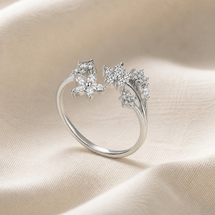 Bague Ouverte en Zirconium de Luxe