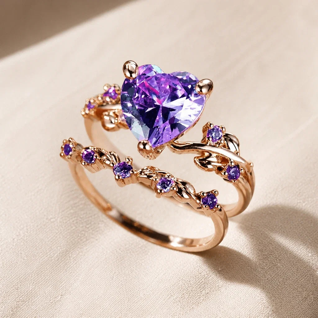 Bague Cœur en Or Éclatant