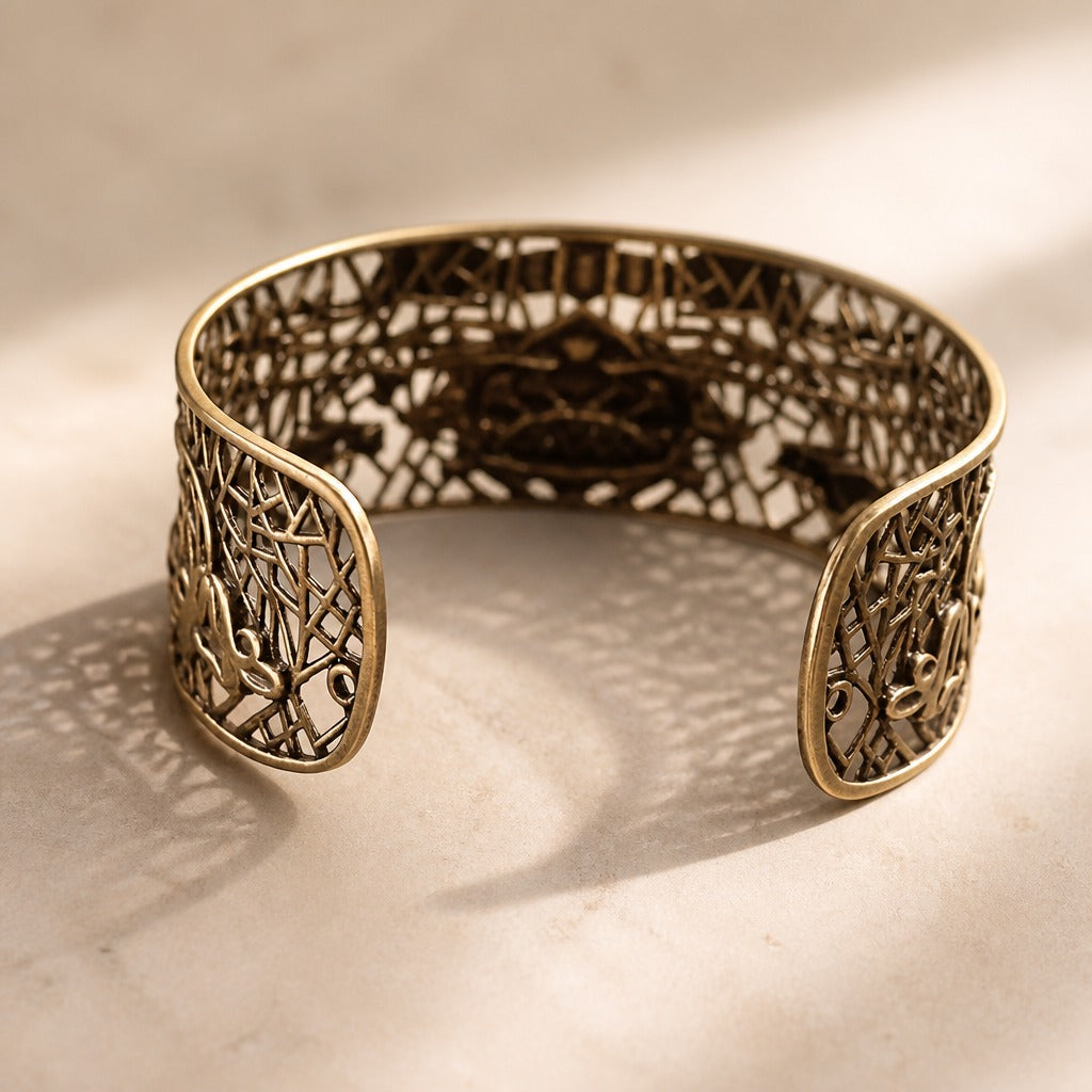 Bracelet Héritage Floral Sculpté