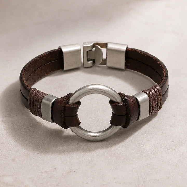 Bracelet Vintage Boho à Double Cercle