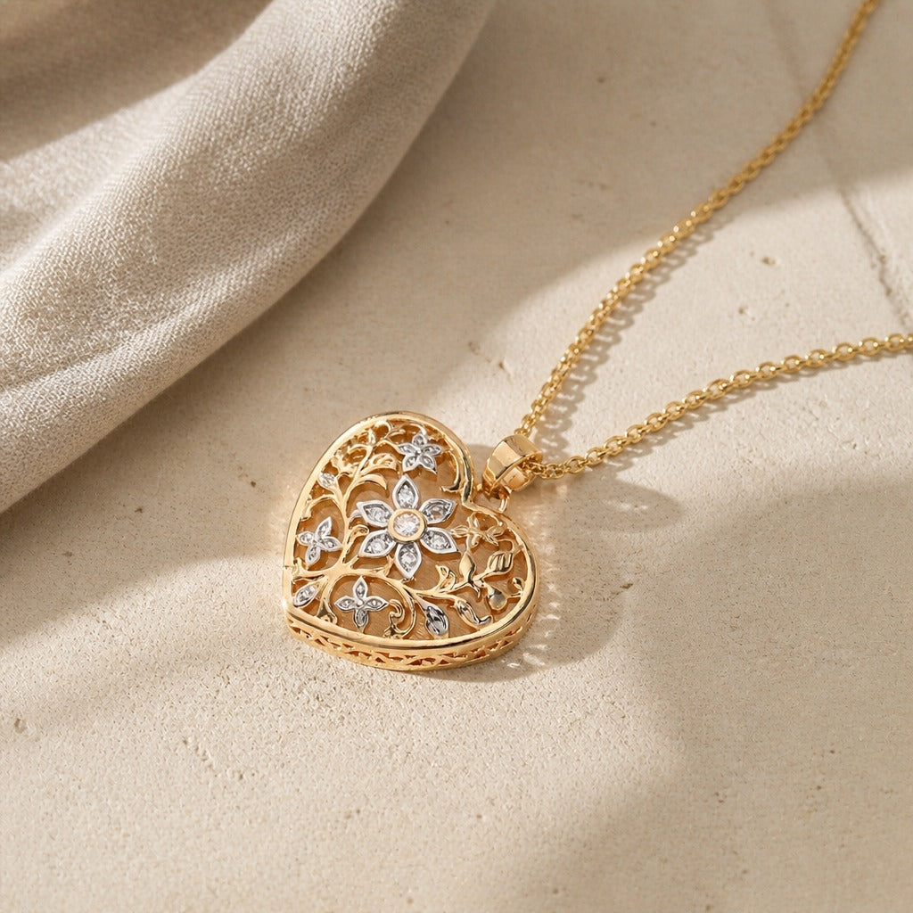 Collier Cœur Éternel Creux