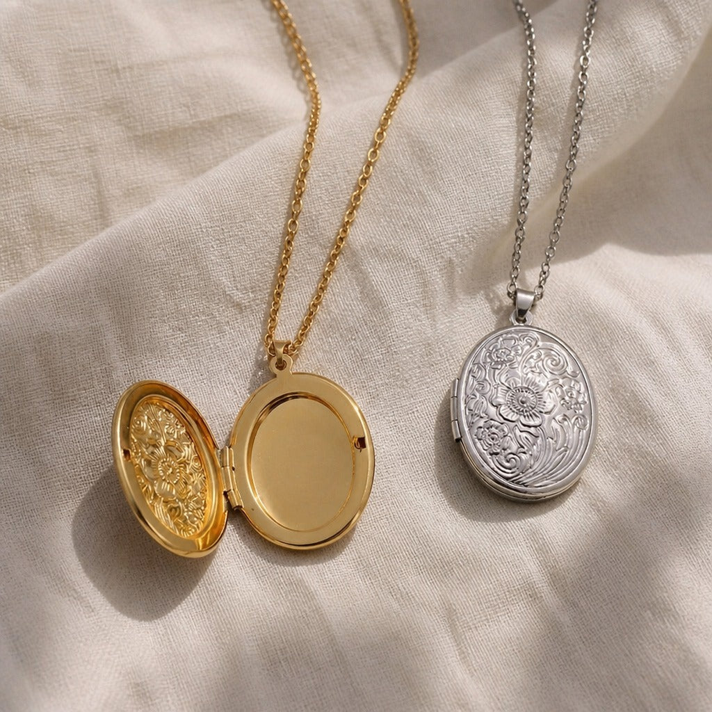 Collier Médaillon Photo Rétro