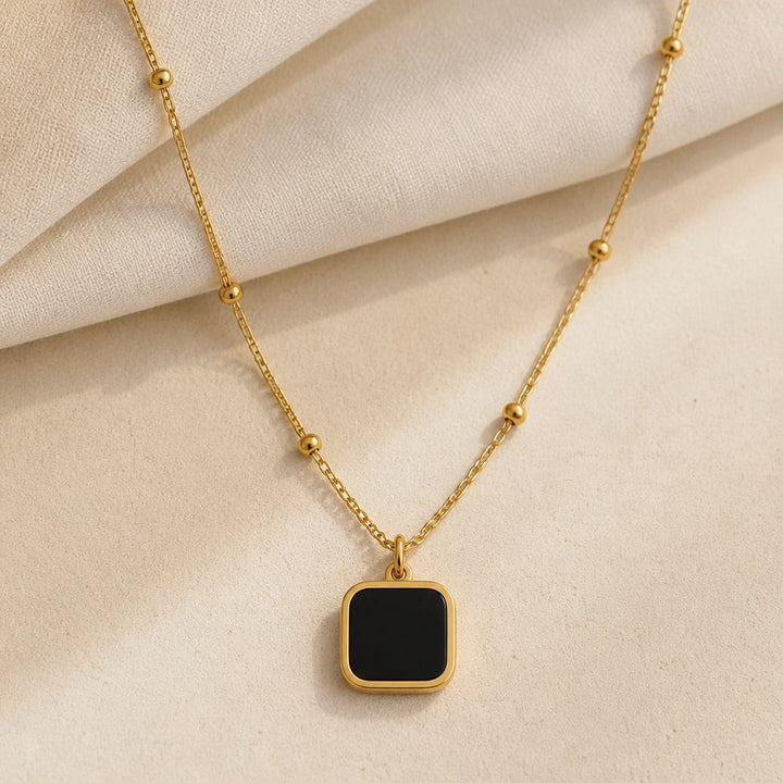 Collier Pendentif Chic Noir de Minuit