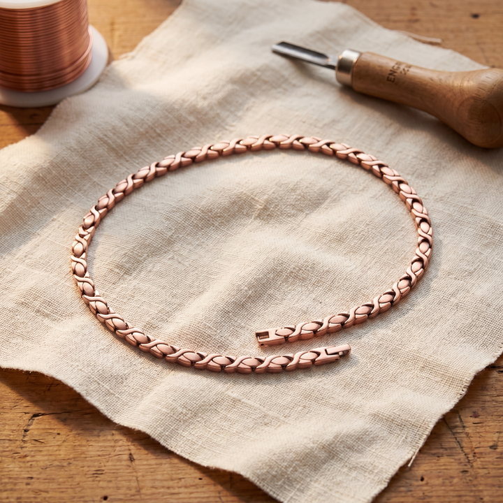Collier en cuivre avec âme de cèdre