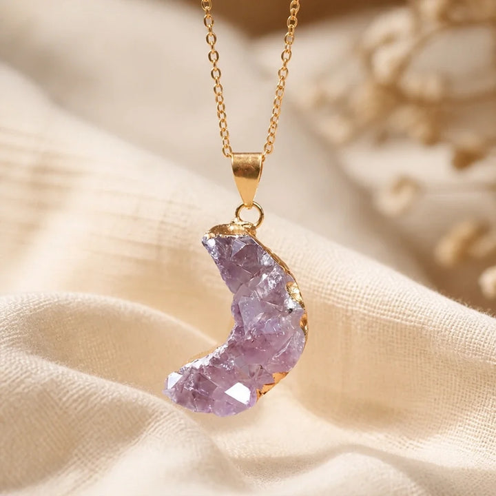Collier Pendentif Lune Montante