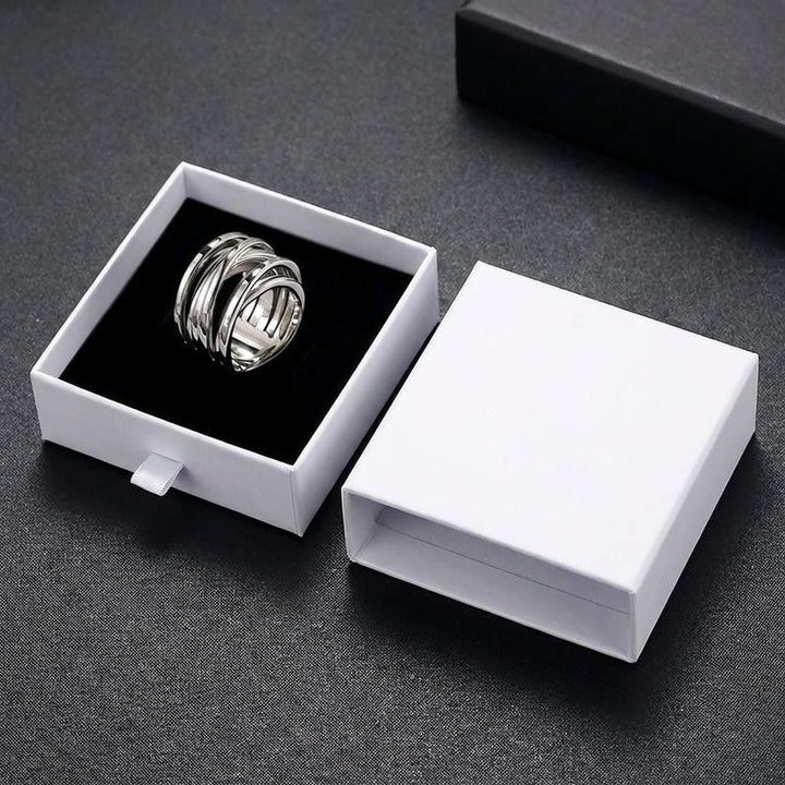 Bague Vintage en Argent Superposée