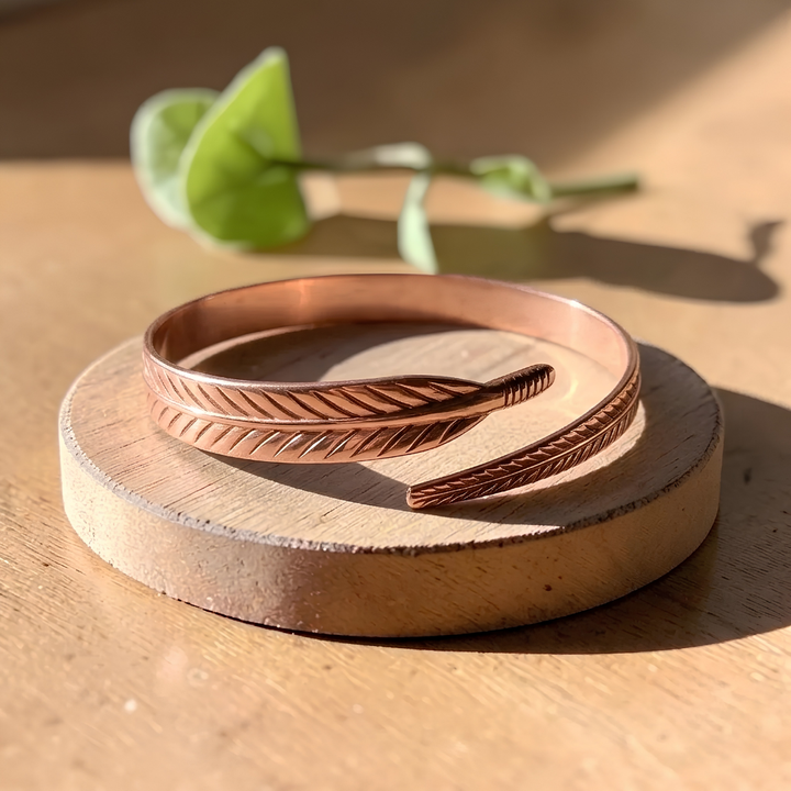 Bracelet en cuivre plume Ella