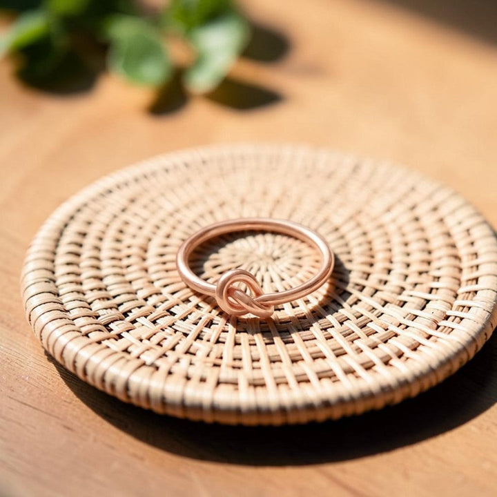 Bague en cuivre ornée de dentelle d&