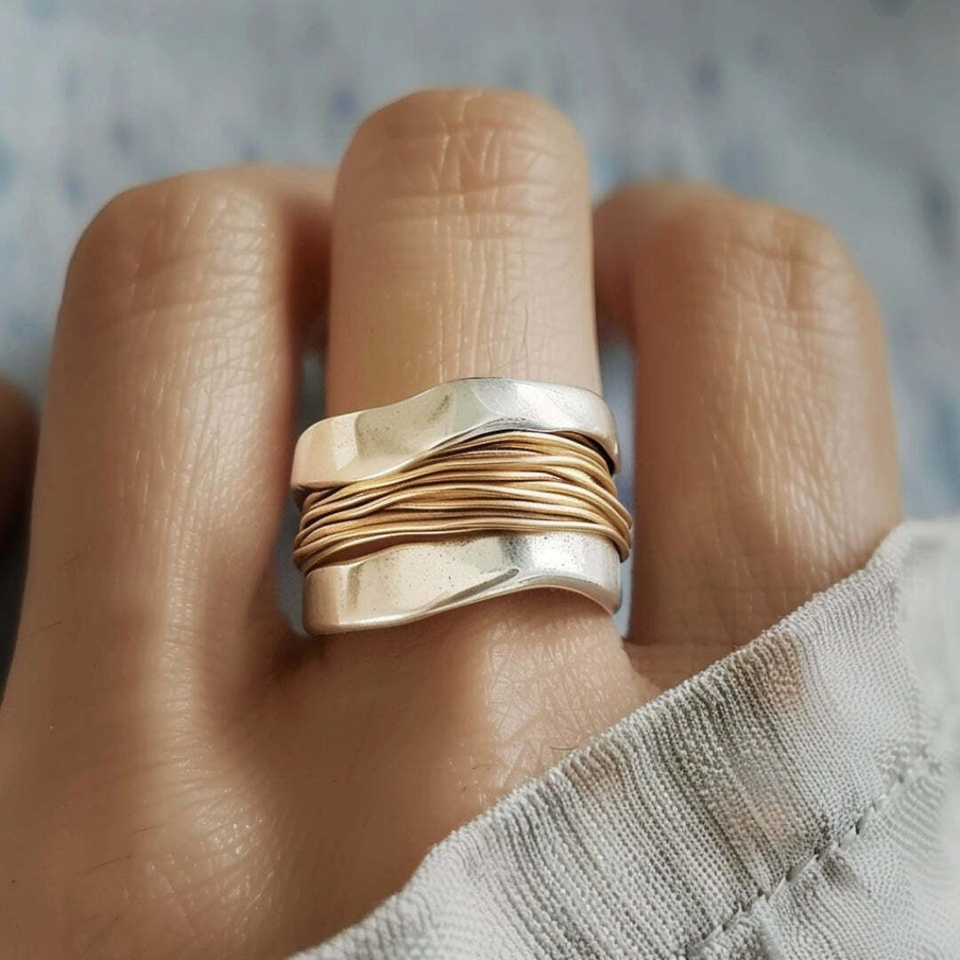 Gold and Silver Wire Ring