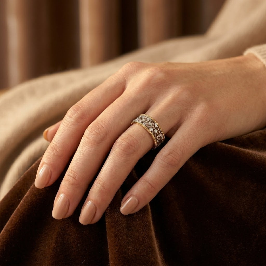Ornate Silver and Gold Ring