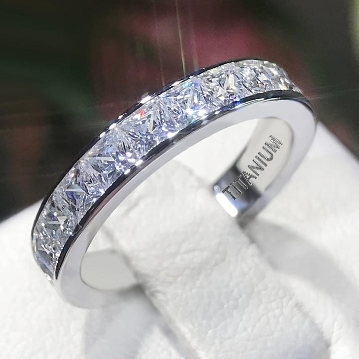 Bague Éternité en Titane Princesse