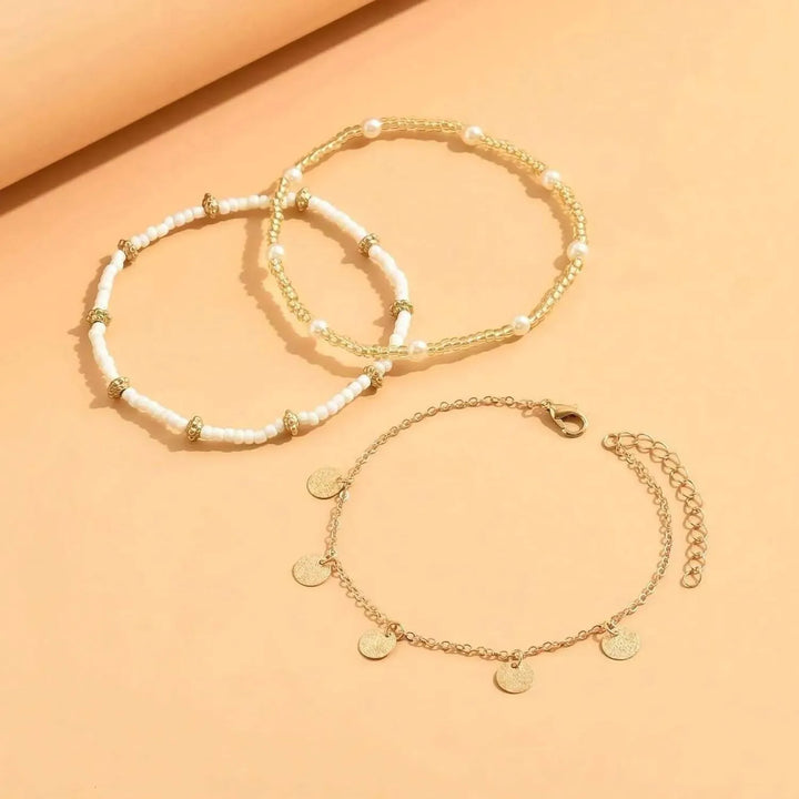 Ensemble de Bracelets de Cheville Bohème Côtier