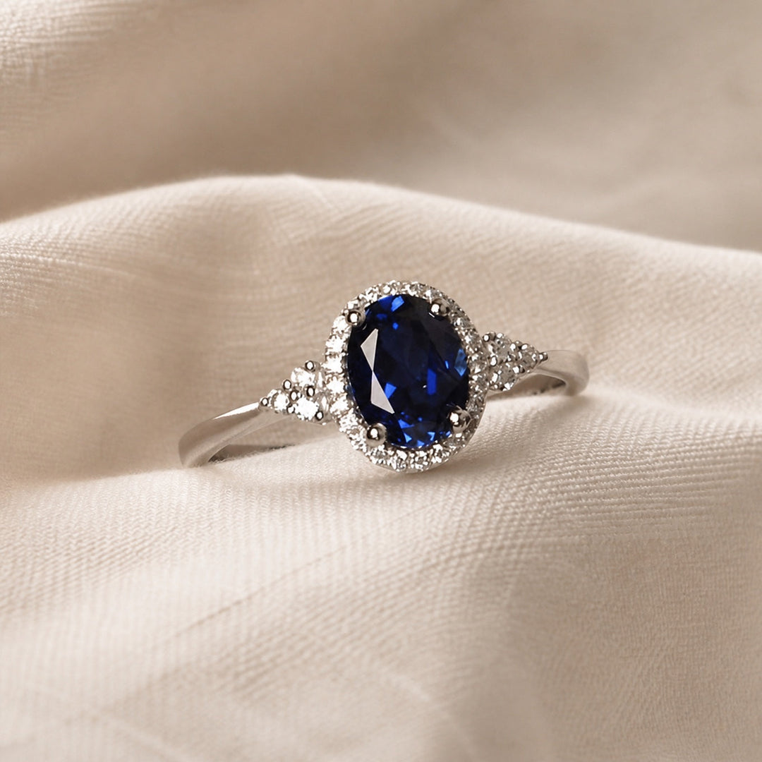 Bague Ovale Saphir Majesté de Minuit