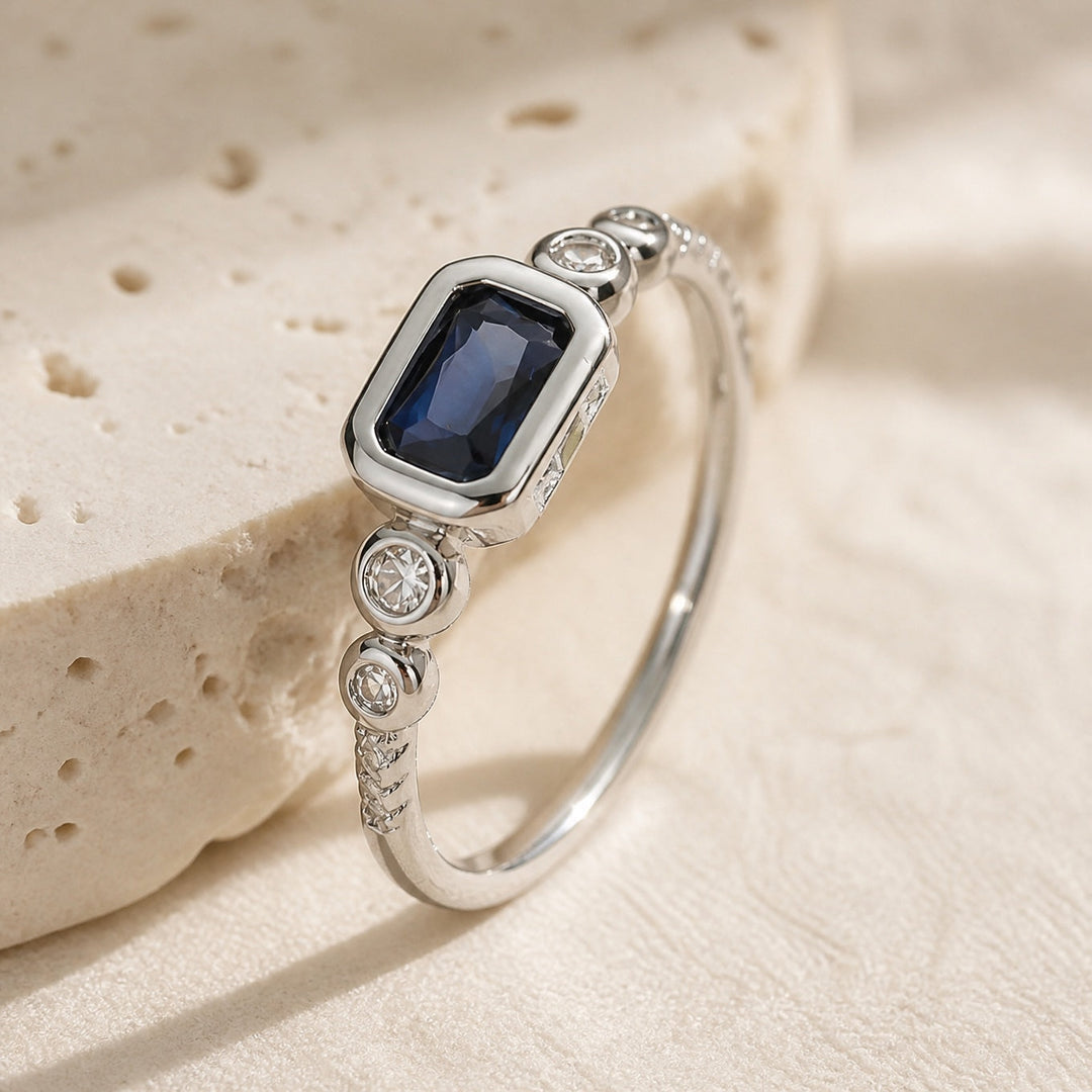 Bague Windsor en Saphir et Or Blanc