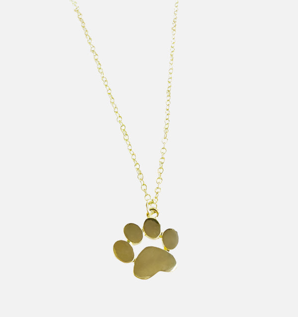 Collier en Plaqué Or avec Pendentif en Forme de Patte