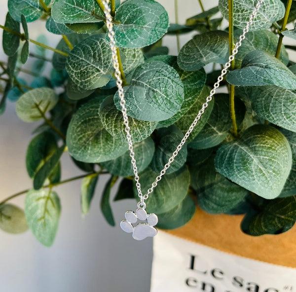 Collier Élégant en Argent avec Pattes – Acier Inoxydable