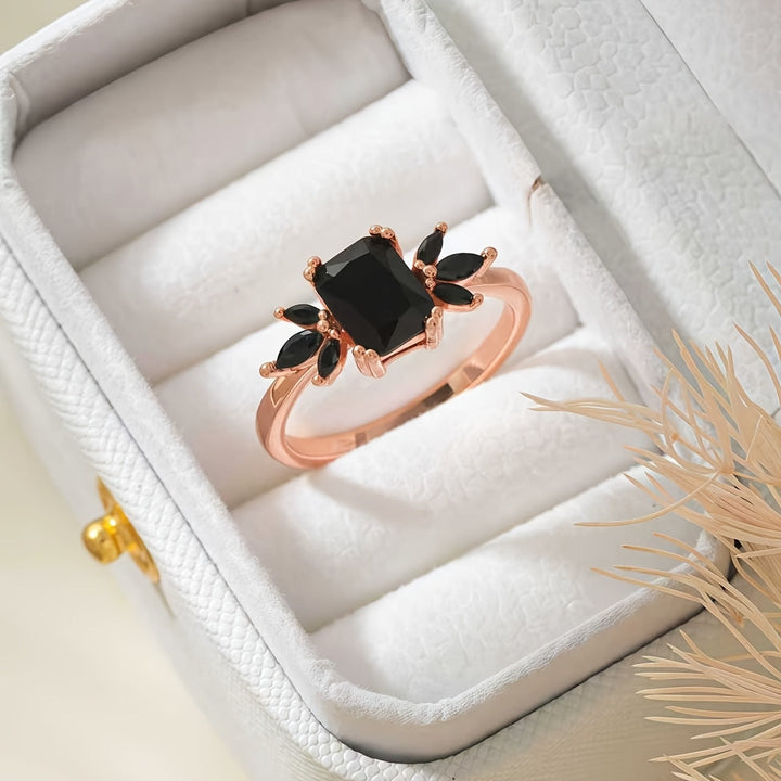 Bague Marquise en Onyx Noir