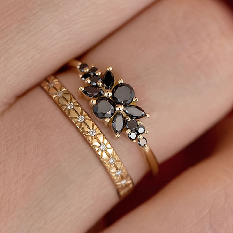 Bagues Minimalistes en Onyx