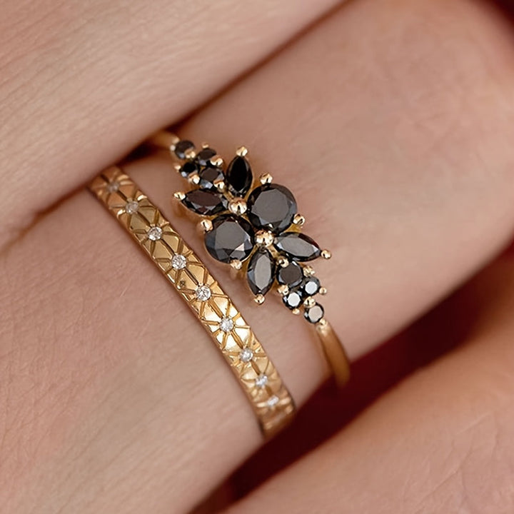 Bagues Minimalistes en Onyx