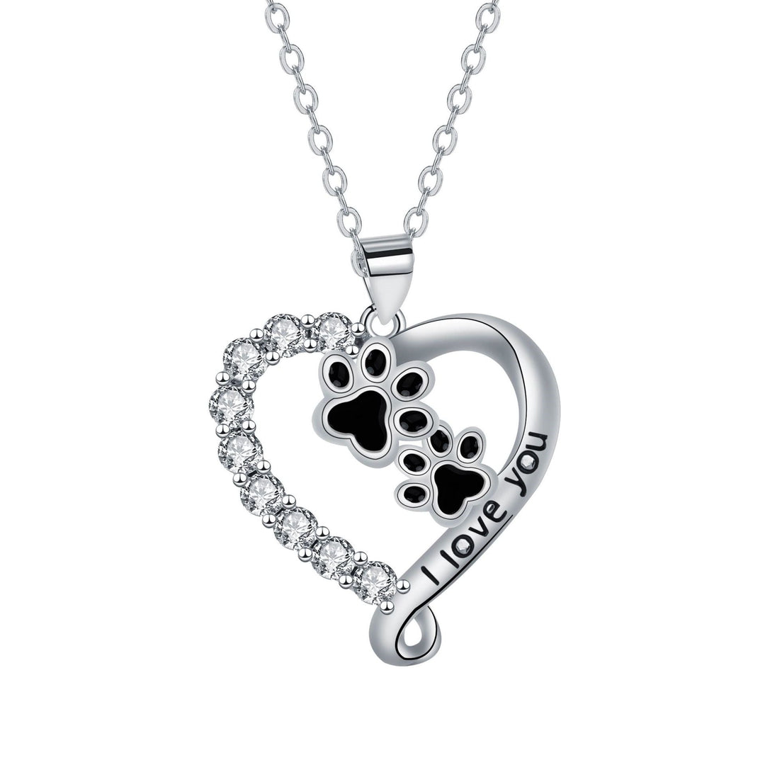 Collier Pendentif Cœur avec Patte
