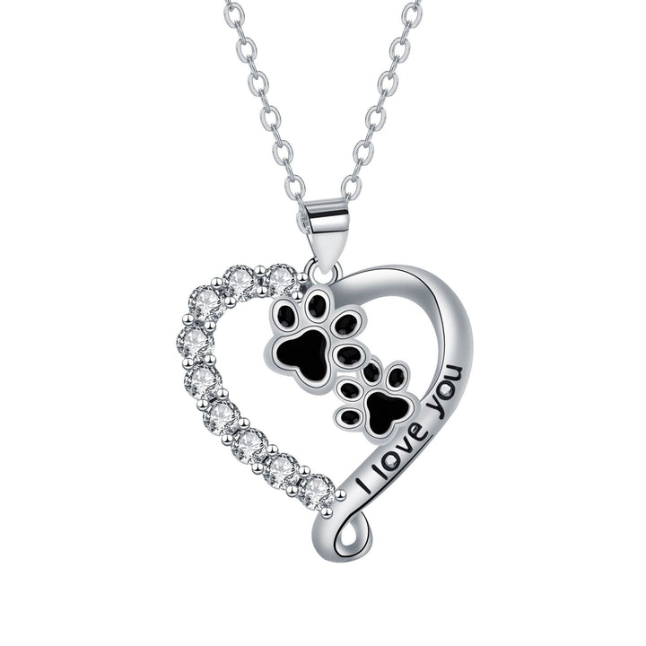 Collier Pendentif Cœur avec Patte